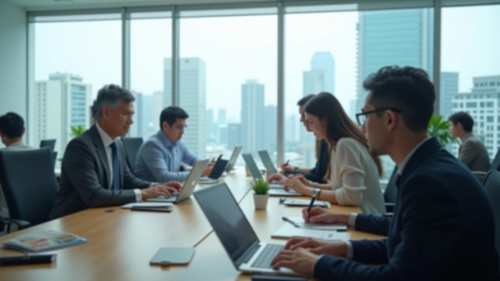 Singapore professionals working in modern office with productivity tools and time management systems